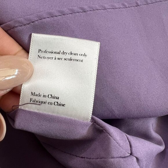 Marchesa Notte Floral Chiffon‎ Asymmetric Ruffle Maxi Dress 6 Purple Romantic - Picture 12 of 16